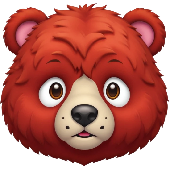 red bear face emoji