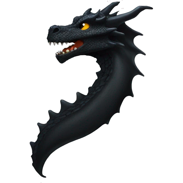 black dragon head breathingfire emoji