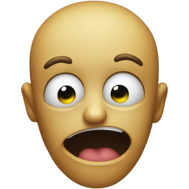 A traumatised smiley emoji