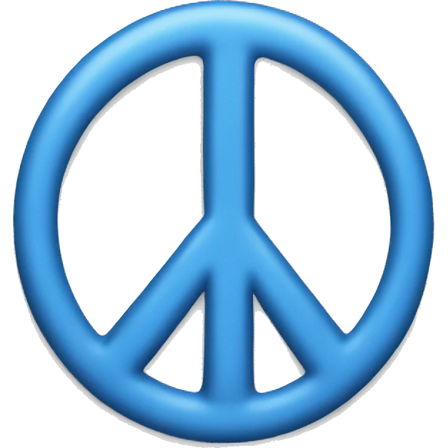 Blue peace sign  emoji