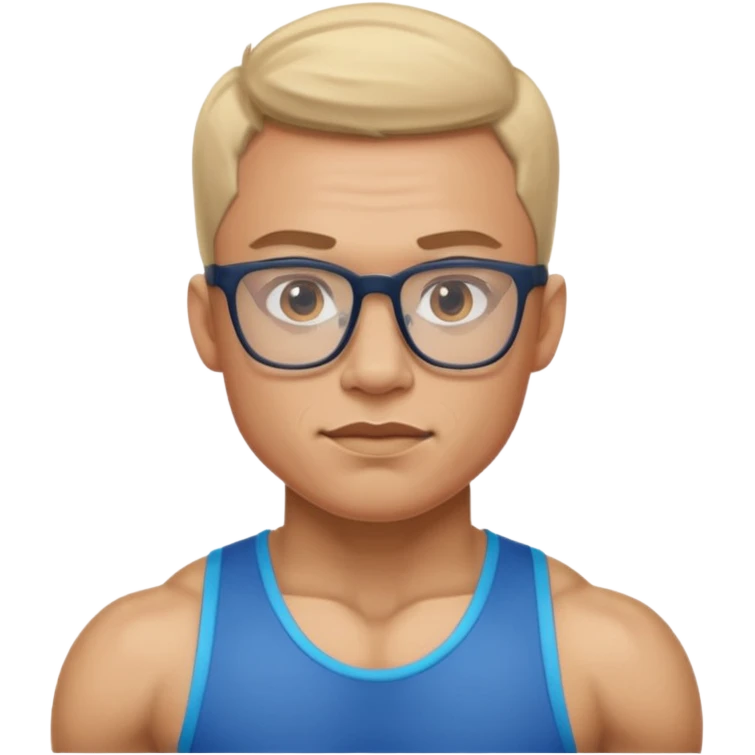 athlete with eyeglass emoji