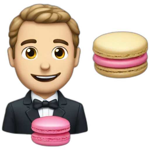 Macron eat macarons  emoji