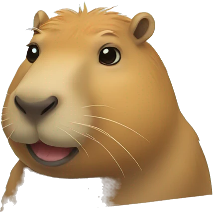 swimming capybara at pool emoji