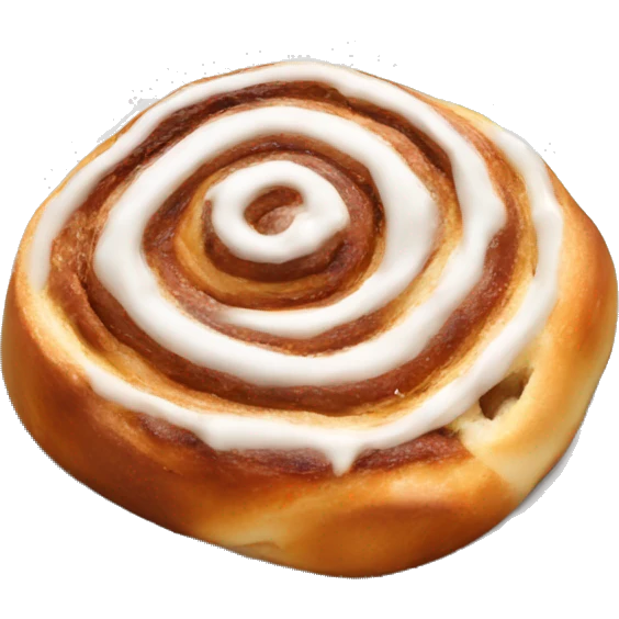 Cinnamon roll on a modern plate emoji