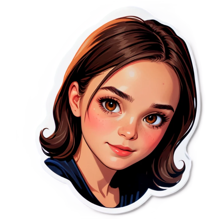 realistic portrait of girl emoji