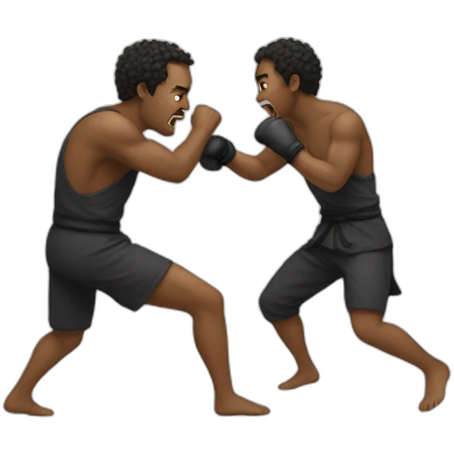 two people fighting emoji