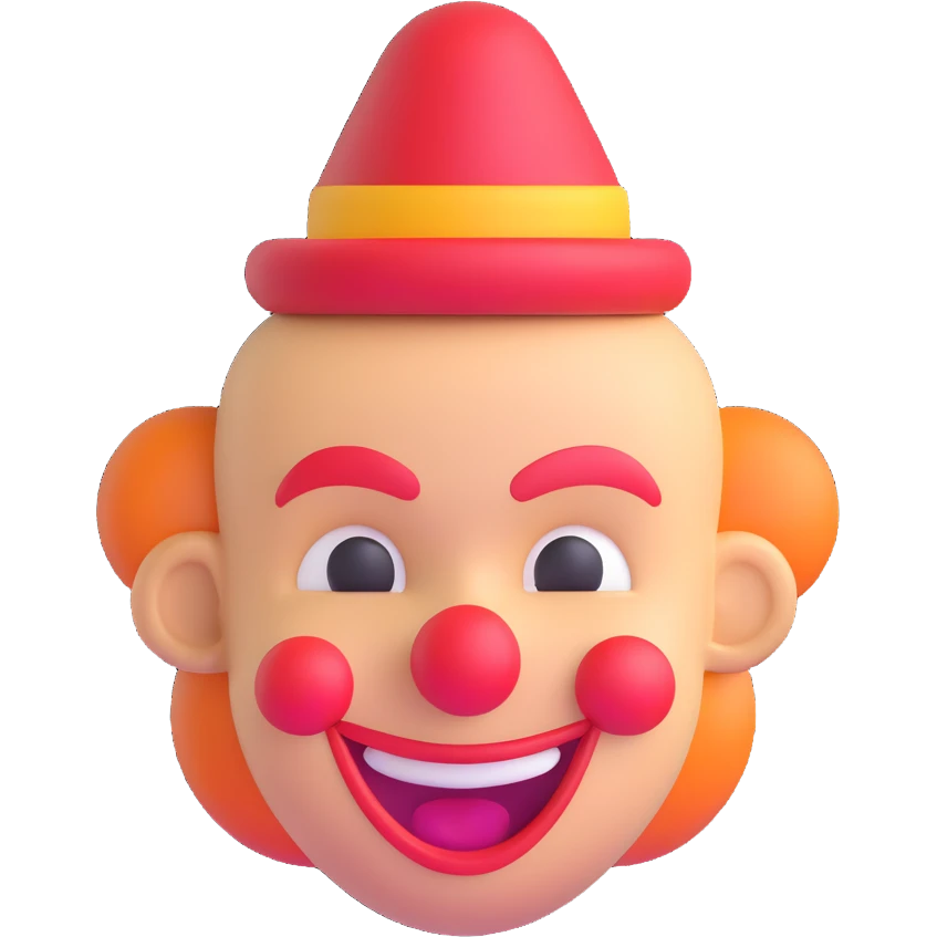 clown face emoji, silver emoji