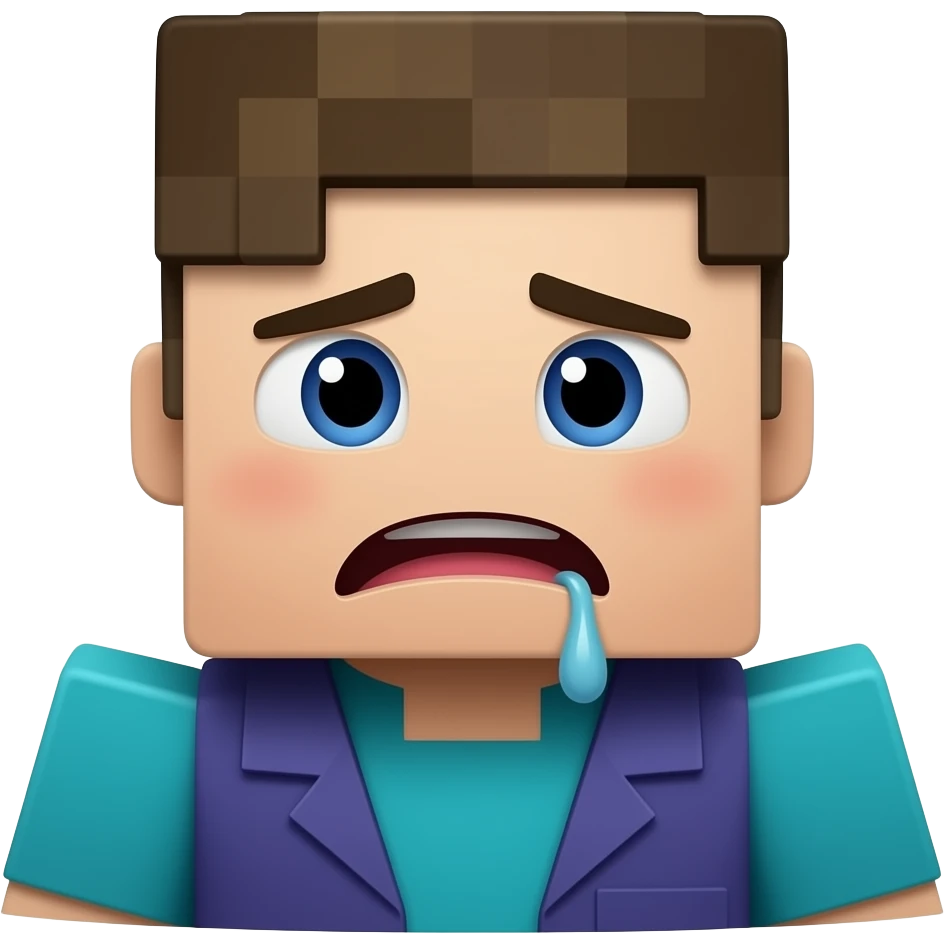 Adam rage quitting Minecraft because he fell to his death emoji