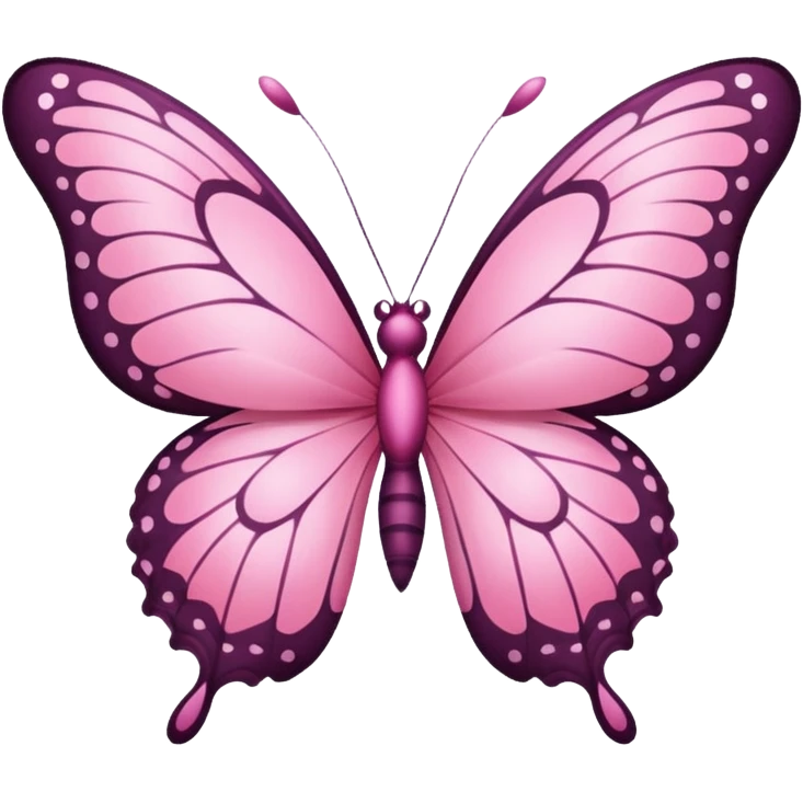 Un papillon rose emoji