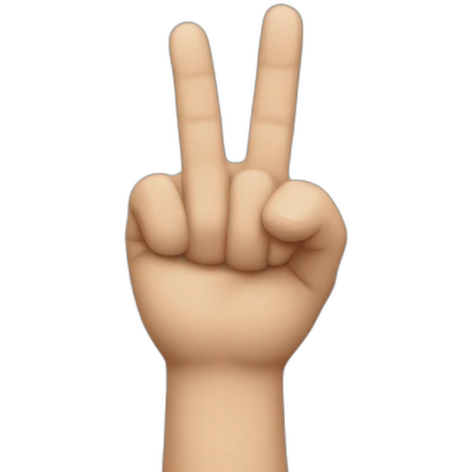 Hand with middle finger down emoji