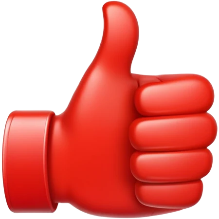 red thumbs up emoji