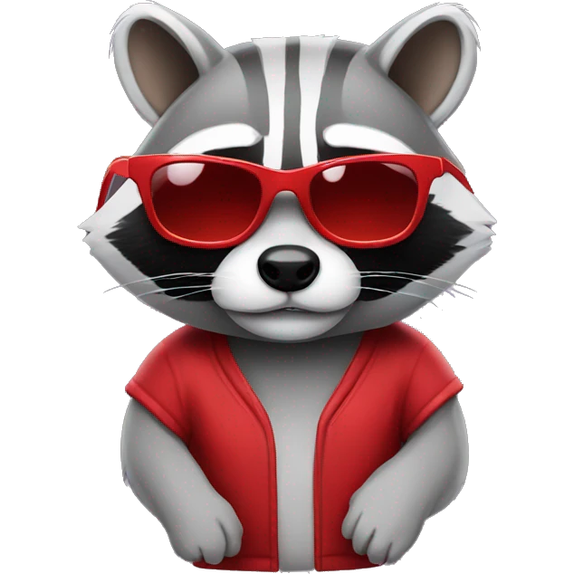 raccon with red glasses emoji