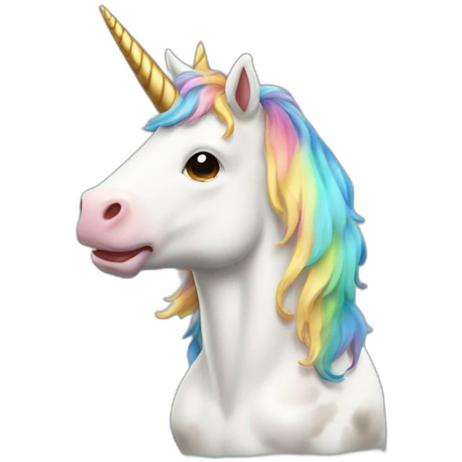 Unicorn merged with cow emoji