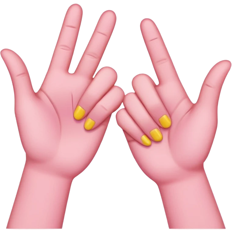 2D yellow pinky-promise/Pinky swear/ pinky handshake gesture emoji, bold outline, transparent 1024×1024. emoji