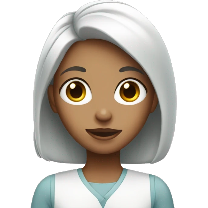 Grey and white care with pink haired girl emoji