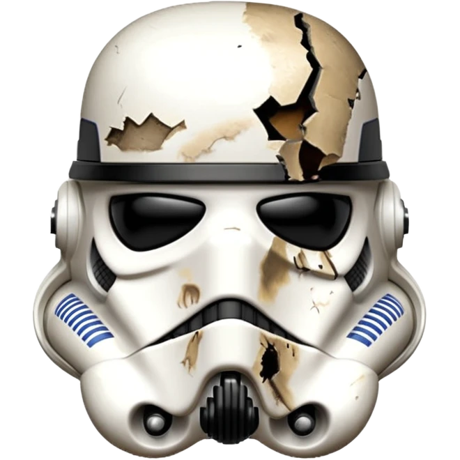 TK421 stormtrooper head view appearing like an opps, or accidental decision was made emoji