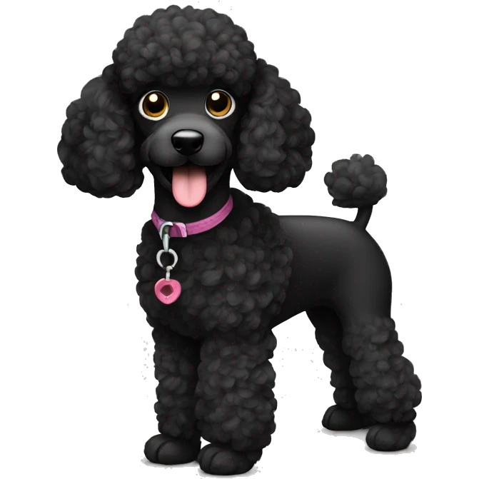 Black poodle  emoji