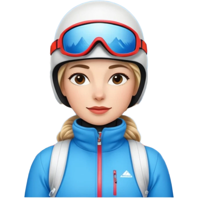 Woman Skiing , Background Matterhorn emoji