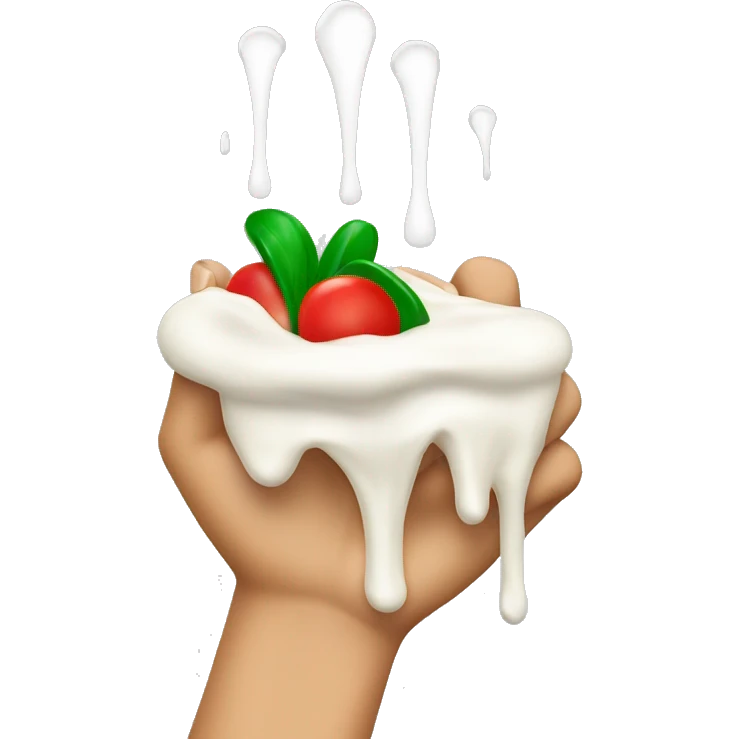 mayo dripping off of hand emoji
