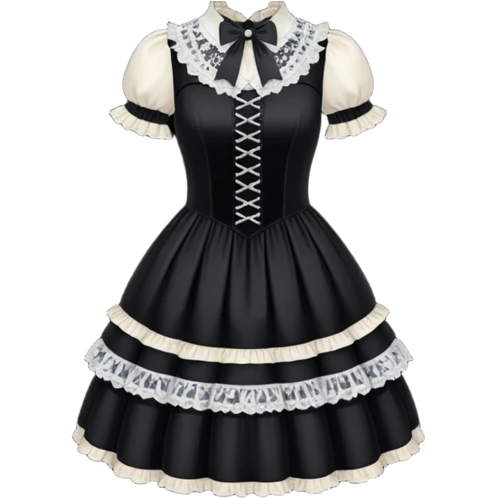 Gothic edgy dress Lolita apparel clothing  emoji