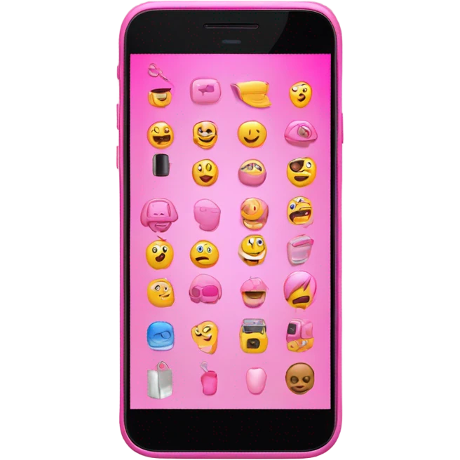 Pink phone emoji