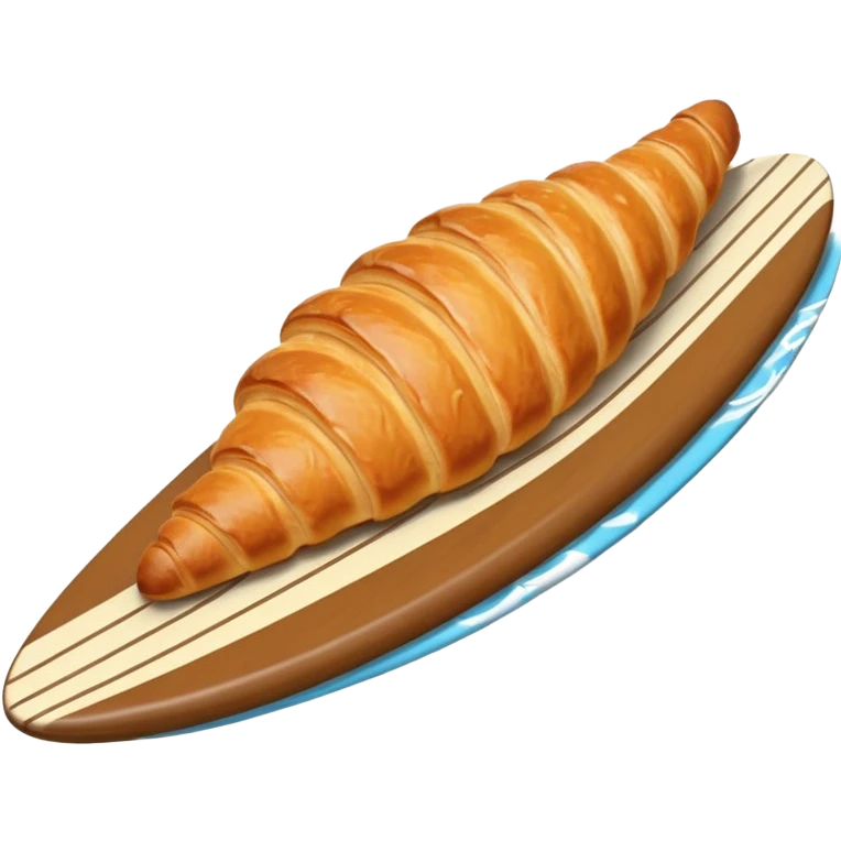 Croissant on the surfboard emoji