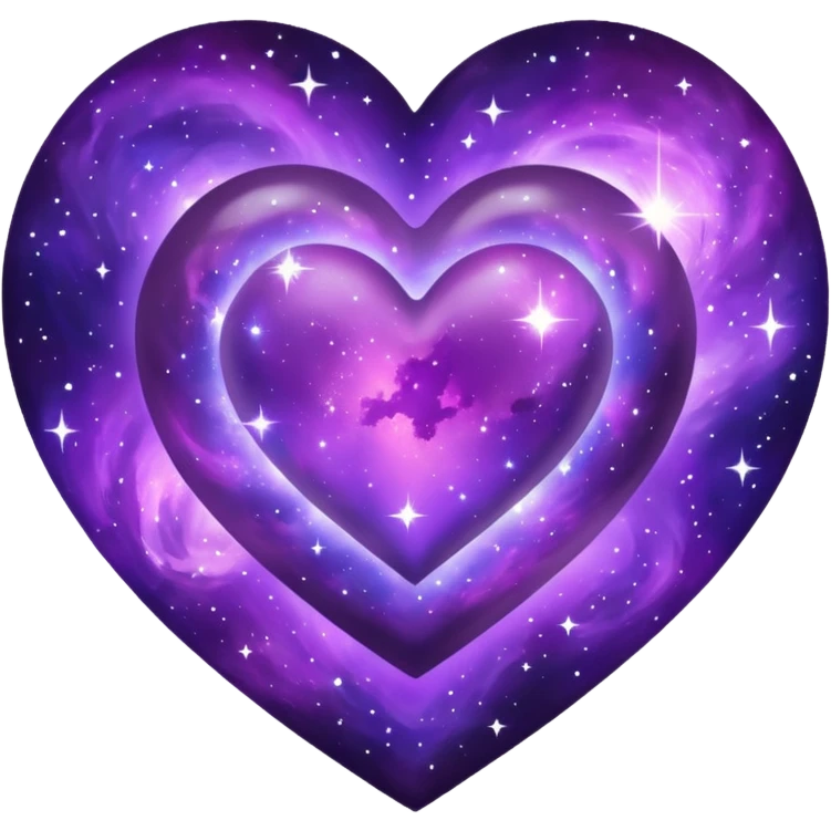 purple galaxy heart  emoji