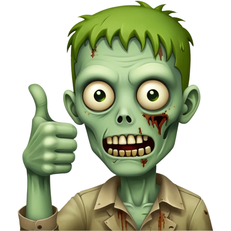 zombie giving thumbs up emoji