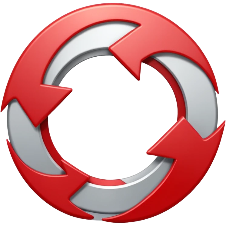 Prompt 15: "Is your backup plan."
Graphic: 🔄 Refresh/loop arrows icon (white with red highlights).
Animation: Arrows rotate smoothly.
Background: Transparent. emoji