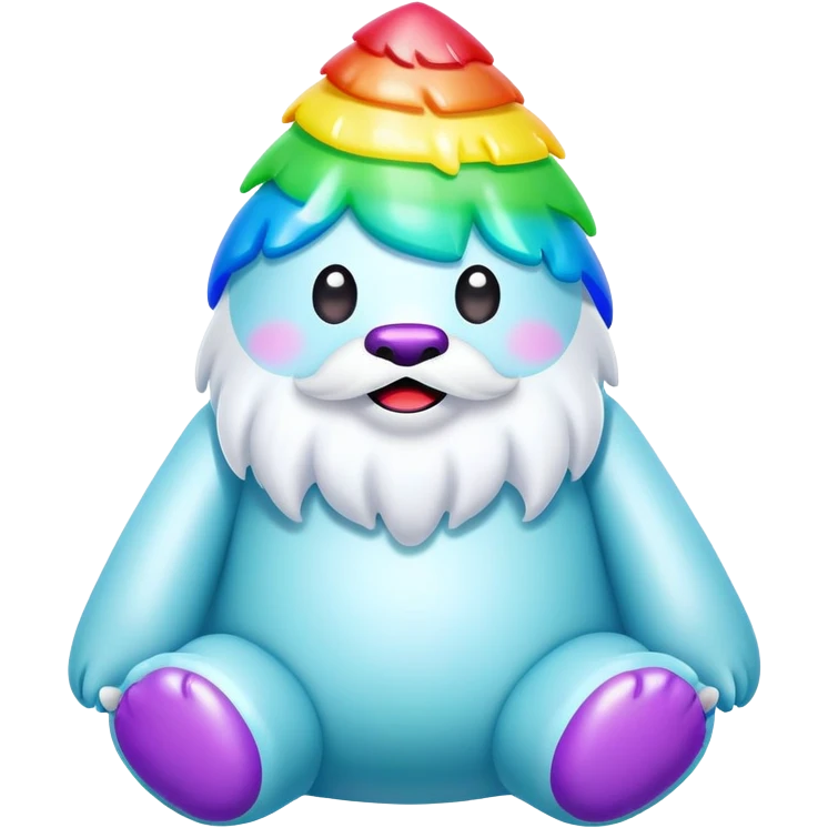 rainbow inflatable bouncy yeti poop emoji