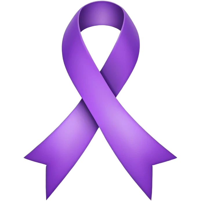 Cancer ribbon in purple emoji