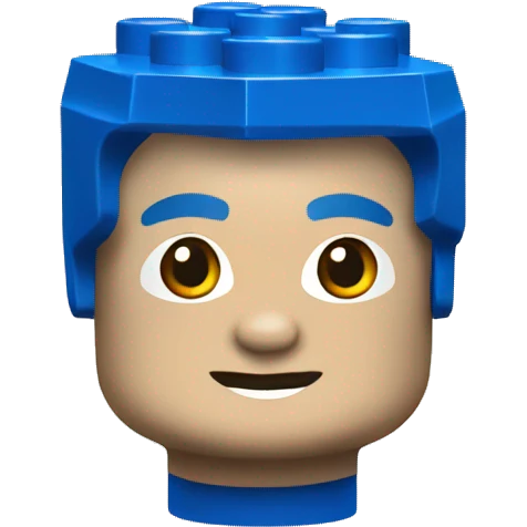 Blue lego brick  emoji