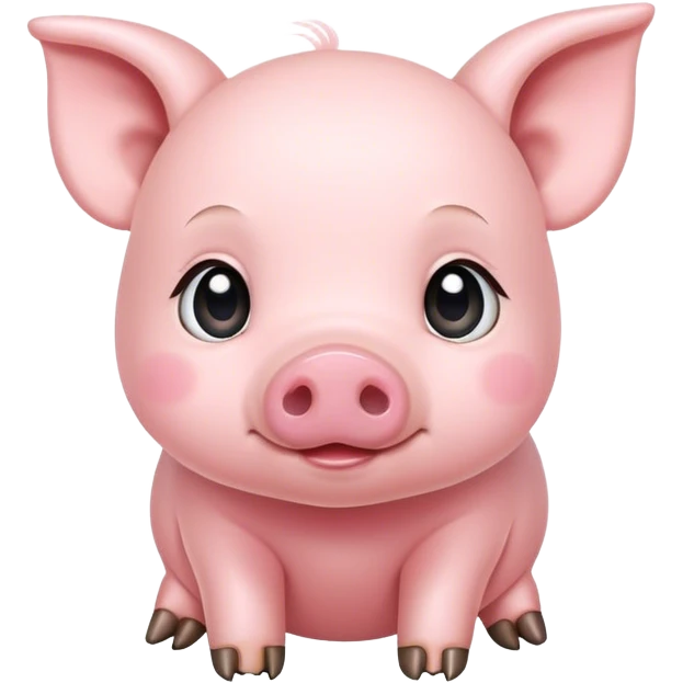 Сute baby pig with small  extension  emoji