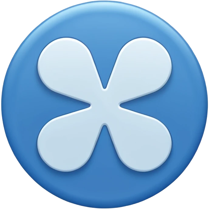 White tickmark inside a blue circle emoji