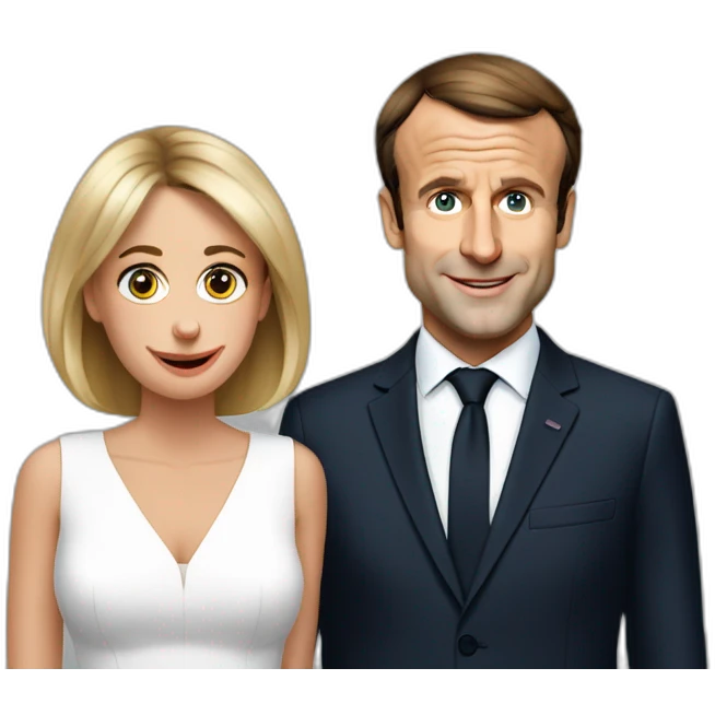 Emmanuel macron et Brigitte qui se font des gâteries emoji