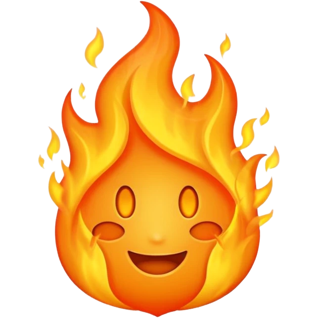 Orange Flame emoji