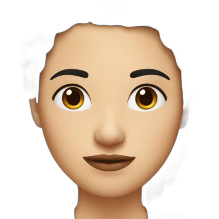 alyson our boss with dark hair emoji