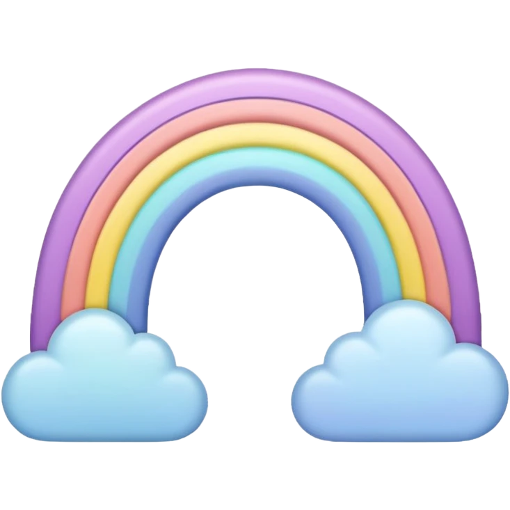 A pastel rainbow emoji