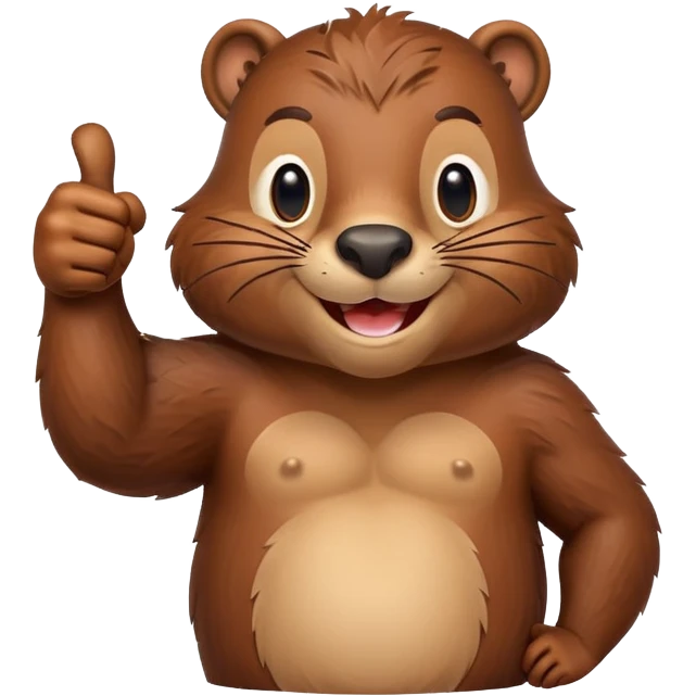 Strong beaver thumbs up  emoji
