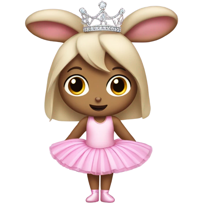 rabbit with ballet costume emoji