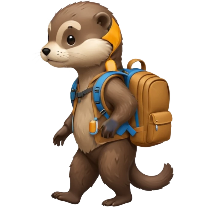 otter going home with a backpack emoji