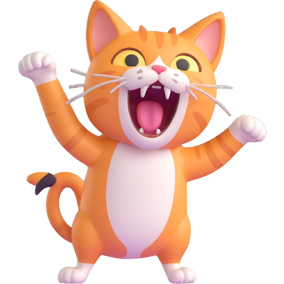 Gato gritando emoji