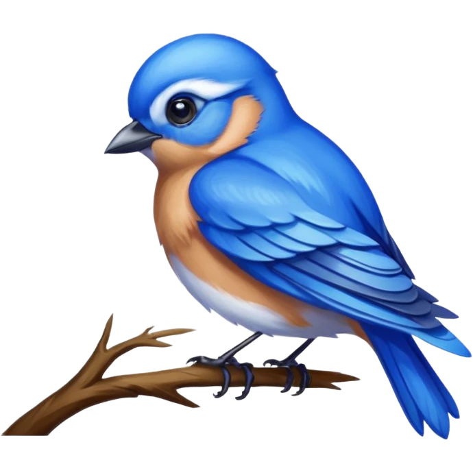 a bluebird emoji in an oil painting style emoji