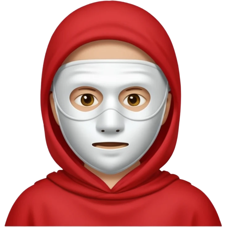 Emoji de la película La casa de papel máscara y la ropa rojo emoji