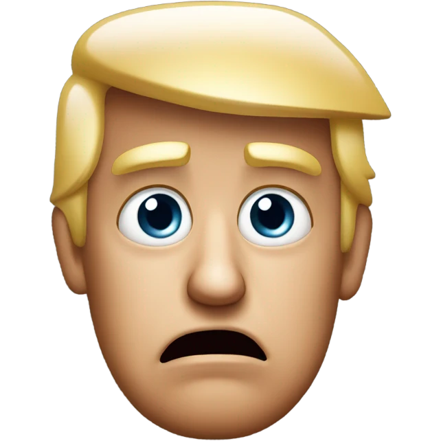 Donald Trump sad and shocked emoji