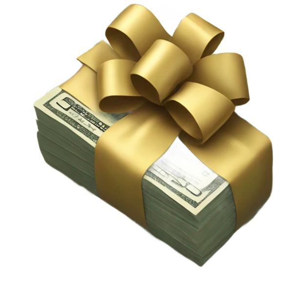 Money with bow emoji