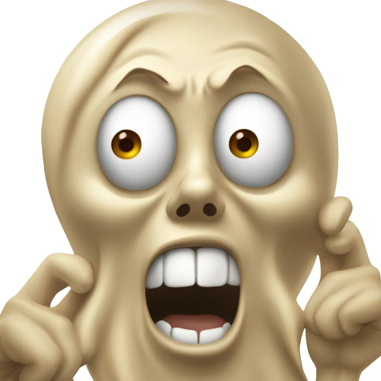Screaming garlic  emoji
