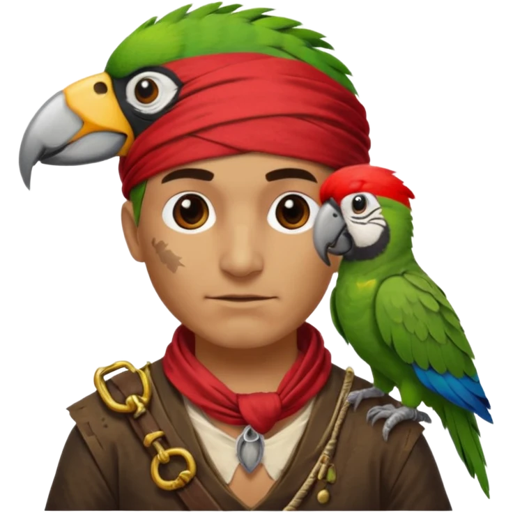 pirate and parrot emoji