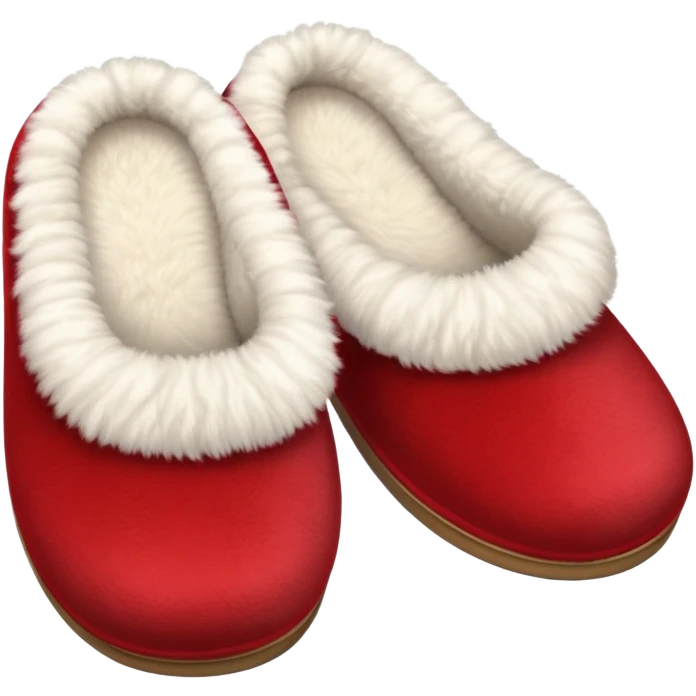 red fluffy slippers emoji