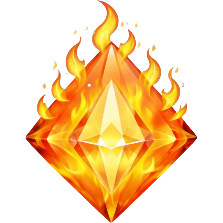 create a diamond on fire emoji